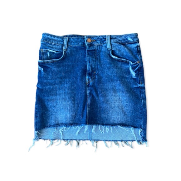 Denim jean skirt Zara distressed medium - Picture 1 of 4